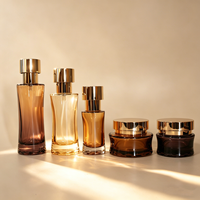 Ensemble d'emballages cosmétiques, contenants de 40 ml, 100 ml, 120 ml, 30 g, 50 g, 100 g, flacons et pots en verre pour sérum, lotion, crème pour soins de la peau