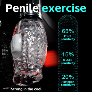 Magic <span class=keywords><strong>Love</strong></span> QR11038 Masturbatore a Coppa con Potente Vibrazione, Rotazione Automatica e Telescopica, per Esercizi di Resistenza del Glande, <span class=keywords><strong>Pocket</strong></span> Pussy - Product Image 3