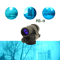 Monoculaire de vision nocturne PVS-14 OEM ODM à phosphore blanc FOM1200, champ de vision de 50 degrés, auto-atténuation, étanche, grossissement 1x