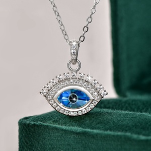 Collier Œil Turc Vintage en Zircon Coloré Taille Marquise, Plaqué Or 14 carats, Vente en Gros, Bijoux de Mode en Cuivre 2026 pour Femme - Product Image 4