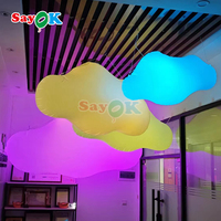 Ballon gonflable LED géant personnalisé en forme de nuage pour la décoration de plafond publicitaire