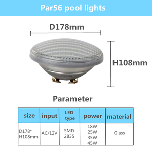 IP68 12W verre <span class=keywords><strong>LED</strong></span> <span class=keywords><strong>piscine</strong></span> lumières Par56 <span class=keywords><strong>projecteur</strong></span> sous-marin pour <span class=keywords><strong>piscine</strong></span> et paysage pour <span class=keywords><strong>projecteur</strong></span> de <span class=keywords><strong>piscine</strong></span> - Product Image 4