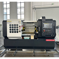 Tour CNC horizontal à lit plat robuste Fanuc System CK6150, commande GSK, précision 0,005 mm, 2 axes, 12 stations