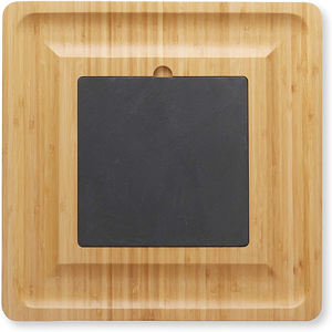 Eco Go Eco-Friendly <b>Large</b> <b>Square</b> Bamboo Charcuterie Board <b>Set</b> with Cheese Platter and Cutlery - Product Image 3