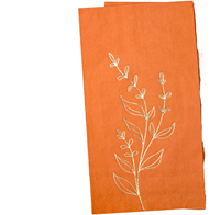 Serviettes de table jetables rectangulaires 2 plis 40 pièces Feuilles dorées Fête d'automne Intérieur Extérieur Anniversaire Mariage OEM ODM