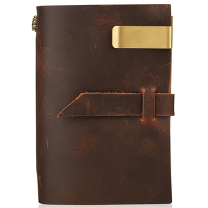 Tùy chỉnh dập nổi chất kết dính handmade Refill đồ thị giấy viết cổ điển da chính hãng Bìa ràng buộc khách du lịch nhật ký máy tính xách tay Tạp Chí - Product Image 5