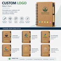Bloc de Notas Kraft con Logotipo Personalizado, con Bolígrafo, Notas Adhesivas, Cuaderno para Regalo Promocional, Bloc de Notas Impreso Personalizado