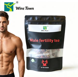 WINS Town สารเพิ่มความอุดมสมบูรณ์ของชาโสมชาสมุนไพรสำหรับผู้ชายอาหารเสริมเจริญพันธุ์แบบธรรมชาติสำหรับผู้ชาย - Product Image 1