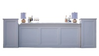 Comptoir de table de bar à panneau moderne blanc massif pour la maison Bar Hôtel Entrée Mariage Événements-Mobilier commercial multifonctionnel durable