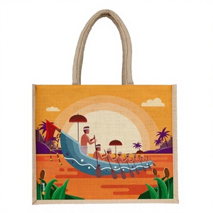 Eco-Friendly Shopping Tote Bags for Women Made From Jute Plant Fibers Customized Capacity for Food Use Picnic Beach Traveling - Product Image 1