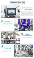 Distributeur automatique de crème glacée, nouveau type de pots de bouteilles, machine de remplissage de poudre et de capsulage