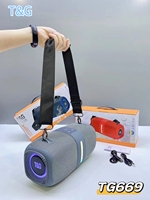 T & G TG669 haut-parleurs Bluetooth portables 30W sans fil sport Subwoofer LED étanche Audio TF carte haut-parleur à bandoulière
