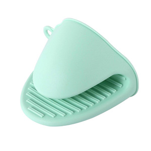 Guantes de silicona con aislamiento térmico, resistentes a altas temperaturas, para horno, microondas, pinzas para platos anti-quemaduras, color sólido - Product Image 3