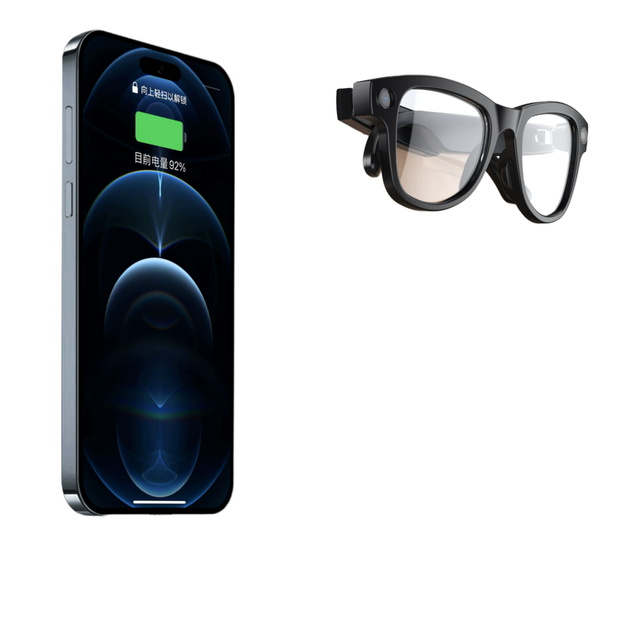 New M02 AI Translation Smart Glasses 8MP Camera 1080P Video Capture Transparent Lenses PC+ABS Frame IP67 Waterproof WIFI Voice