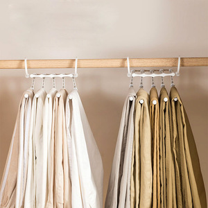 Wholesale 5-in-1 Multifunctional Magic Pants Rack, Multi-layer Folding Telescopic Pants Hanger, Stainless Steel Storage Rack - Product Image 3