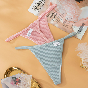 Cintura sottile di cotone con filettatura <span class=keywords><strong>perizoma</strong></span> Sexy da <span class=keywords><strong>donna</strong></span> <span class=keywords><strong>a</strong></span> vita bassa comoda e traspirante da <span class=keywords><strong>donna</strong></span> con <span class=keywords><strong>perizoma</strong></span> da <span class=keywords><strong>donna</strong></span> - Product Image 1