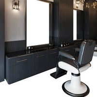 Fauteuil de Barbier Moderne, Chaise de Coiffure Hydraulique pour Salon de Coiffure