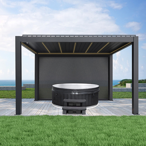 Pérgola Bioclimática <span class=keywords><strong>de</strong></span> <span class=keywords><strong>Aluminio</strong></span> Motorizada con Techo <span class=keywords><strong>de</strong></span> Lamas Impermeable para Jardín y Balcón - Precio - Product Image 6