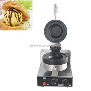 Ice Cream Hamburger Waffle Maker 1300W Commercial Italian Brioche Bread Krapfen Single Pan Gelato Panini Press for sale