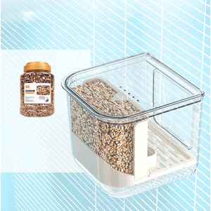 Gabbia per uccelli decorativa personalizzata con supporto per uccelli in plastica acrilica con alimentatore - Product Image 3