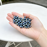 Perles de culture d'eau douce naturelles colorées Muses Jewels, 7 à 8 mm, rondes, multicolores, haute brillance, perles lâches pour la fabrication de bijoux DIY