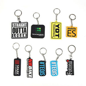 Customized PVC Keychain with Soft Logo Personalized Promotional Keychains & Carabiners