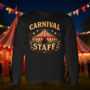 Camiseta de manga larga para el personal del carnaval, camiseta a juego para el personal del circo - Product Image 3