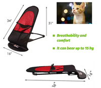 Silla Mecedora para Mascotas, Cama Portátil para Perros, Silla Mecedora Cómoda para Perros Pequeños y Gatos de Verano