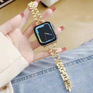 Correas de reloj con forma de flor de aleación de Zinc a la moda para <span class=keywords><strong>Apple</strong></span> Watch Series 10 correa para <span class=keywords><strong>IWatch</strong></span> pulsera de muñeca reloj inteligente 42 45 49 mm - Product Image 2