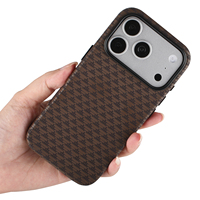 Coque de téléphone en cuir PU de haute qualité imprimable, style Ins, avec logo personnalisé, design d'image, antichoc, compatible avec les modèles 15-18