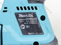 Marteau perforateur rotatif sans fil Makit DHR242 Brushless SDS-Plus avec accessoire d'extraction de poussière DX06