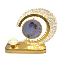 Lampe de table LED en acrylique vente en gros cadre photo LED avec lampe miroir cadeau de mariage et d'anniversaire cadre photo personnalisé