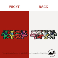 Patchs brodés personnalisés en forme d'ours mignon, à appliquer au fer à repasser pour vêtements, uniformes et casquettes de baseball, sacs fourre-tout tendance pour femmes