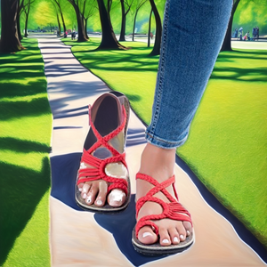 Sandalias Romanas de Gladiador para Niñas con Pedrería y Suela Plana, Ideales para Estudiantes y Uso en Exteriores en Primavera - Product Image 2