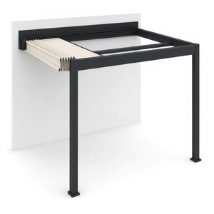 Pergola extérieure en aluminium à toit rétractable RK-E1, abri de patio résistant aux intempéries - Product Image 1