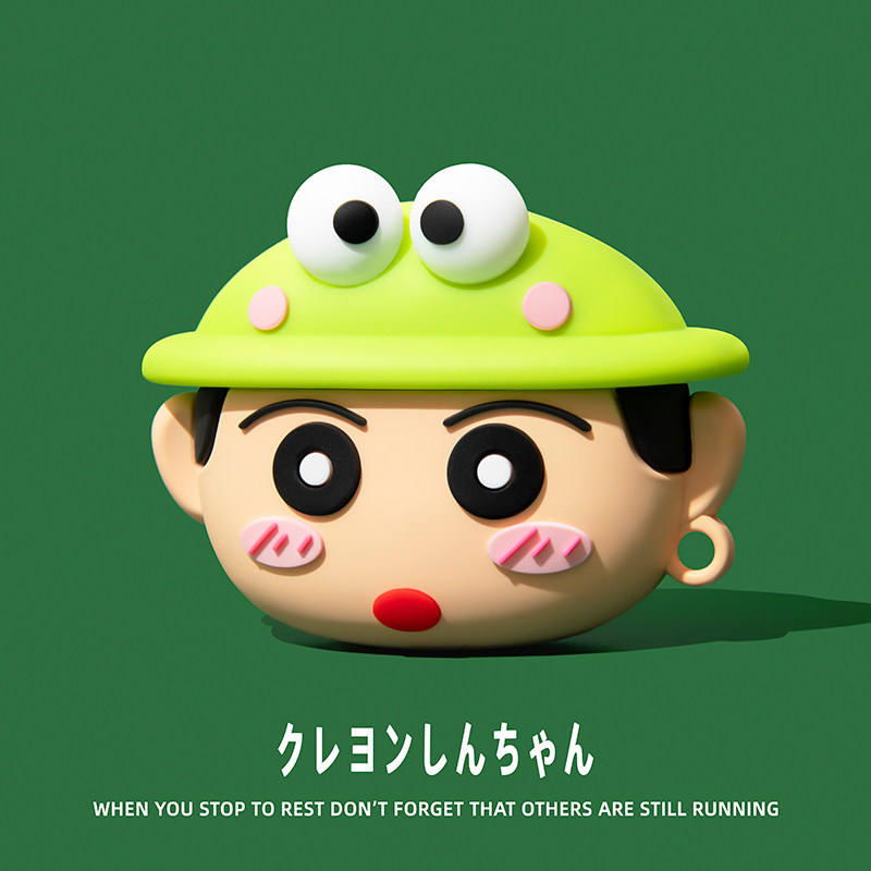 sombrero de rana crayon shin-chan + anillo colgante verde-viene con gancho