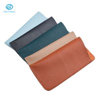 Étuis à lunettes rectangulaires en gros, sacs de rangement portables pour lunettes de soleil, étuis souples en cuir PU pour lunettes
