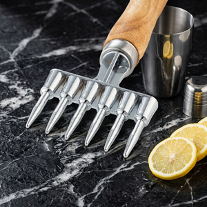 Aluminum Alloy <b>Ice</b> <b>Pick</b> with Wooden Handle, Professional Bar <b>Ice</b> Crusher Tool for Bartender & Restaurant Use Modern Design - Product Image 2