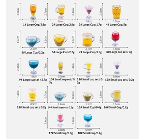 แก้วน้ำจำลอง แก้วไวน์ น้ำผลไม้ อาหาร ของเล่นจำลอง โมเดลตกแต่ง ของตกแต่งแบบสุ่ม อุปกรณ์ตกแต่งไมโครแลนด์สเคป ของประดับตกแต่งขนาดเล็ก - Product Image 6