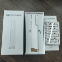 Outil de dermaplaning sonique rechargeable avec lumière LED et 5 lames de rechange pour femmes, élimination des poils de pêche