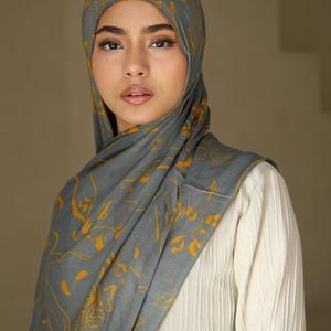 Ladies' Luxury Muslim Modal Hijab Custom Logo <b>Print</b> 4-Season Customizable Breathable <b>Islamic</b> Fashion Soft Comfortable - Product Image 2