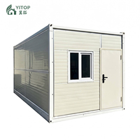 Maison conteneur préfabriquée pliable 5.8*2.46*2.48m – Bâtiment de bureau préfabriqué moderne en conteneur, expédition rapide, aménagement pliable pour habitation