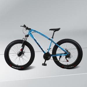 Bicicleta de Montaña con Llantas Extra Anchas de 24/<span class=keywords><strong>26</strong></span> Pulgadas y 4.0 Pulgadas de Ancho, 21 Velocidades, Cuadro de Acero con Alto Contenido de Carbono, Ruedas de Aleación de Aluminio, Frenos de Disco Dobles, para Nieve y Playa - Product Image 1