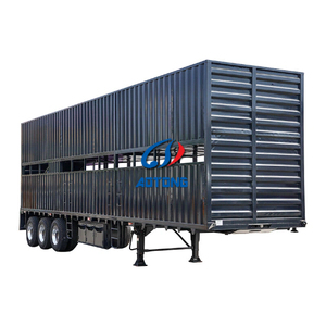 Semi-<span class=keywords><strong>remorque</strong></span> d'exportation personnalisée pour bétail, 3 essieux, avec clôture, pour le transport de bovins et de moutons, <span class=keywords><strong>vente</strong></span> directe usine - Product Image 2
