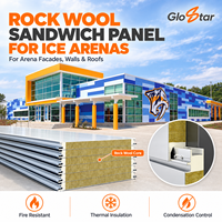 Panneau en laine de roche isolant thermiquement GloStar pour les patinoires, les centres sportifs, les murs et les toits des bâtiments