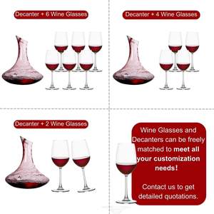 Satılık toptan özel kristal şarap dekantörü yüksek kaliteli şarap dağıtıcı çin tedarikçisi - Product Image 4