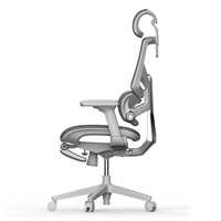 Chaise de bureau ergonomique de direction JR RACING au design moderne, en tissu blanc, avec mécanisme de réglage de la hauteur et d'inclinaison pour un confort prolongé