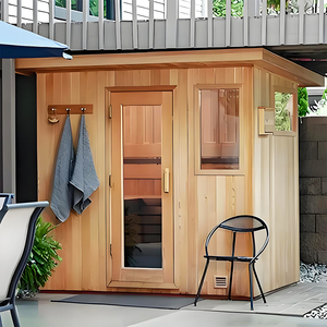 Cabine à cadre portable pour 4 personnes saunas d'extérieur infrarouge avec hammam et sauna infrarouge à spectre complet - Product Image 6