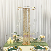 Support de table en métal doré pour centre de table de mariage