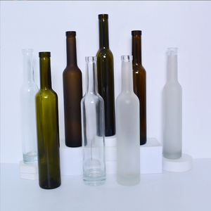 Rõ ràng/hổ phách/Màu xanh lá cây Bordeaux/Burgundy chai thủy tinh 375ml 500ml 750ml cổ dài xách tay Frosted Ice rượu vang và Vodka - Product Image 1